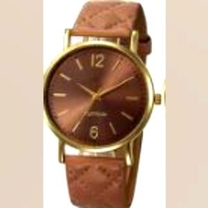 NWT Premium analogue quartz movement alloy/vegan leather watch